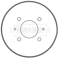 BORG & BECK Тормозной барабан BBR7235